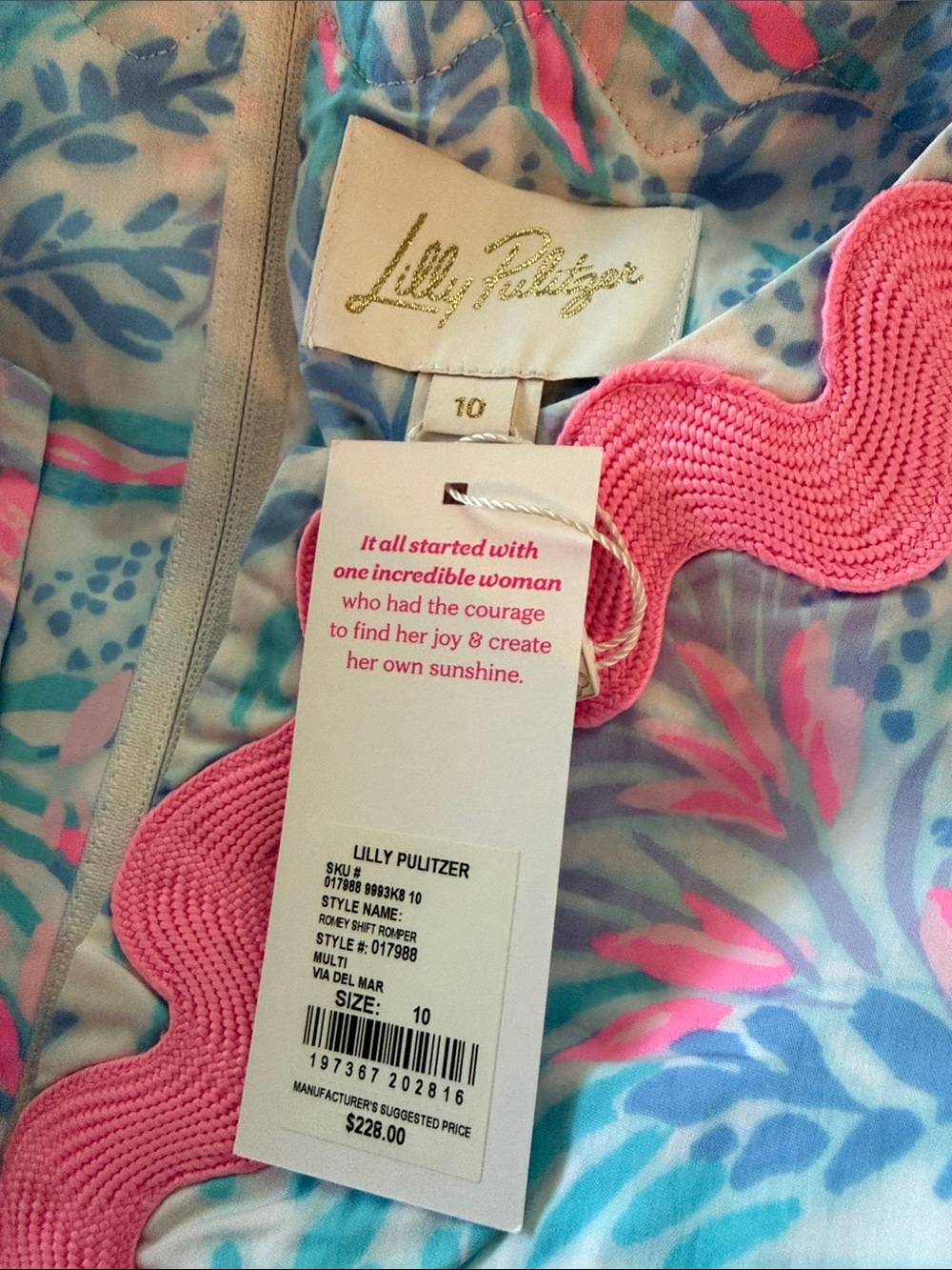 Lilly Pulitzer Romey Shift Romper Via Del Mar - Picture 4 of 4